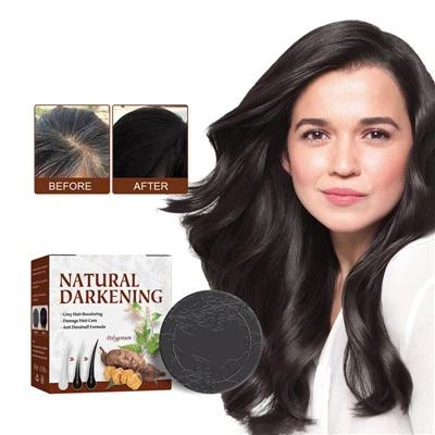 Black Hair Darkening Shampoo Bar Sápa