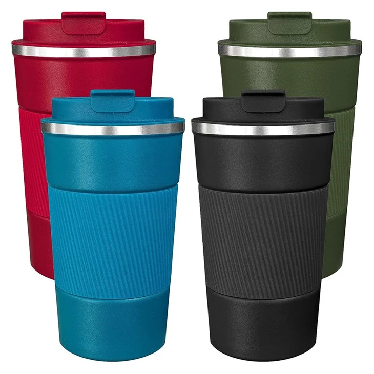 380ml 510ml einangruð sílikon ermar kaffikrús