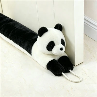 Long Panda Plush Lagaður Hurðastopp Sandfyllt